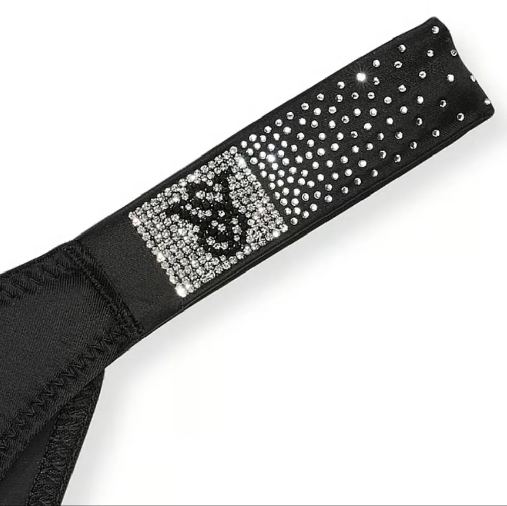 Victoria's Secret Very Sexy Scattered Shine Strap Brazilian Panty MEDIUM BLACK